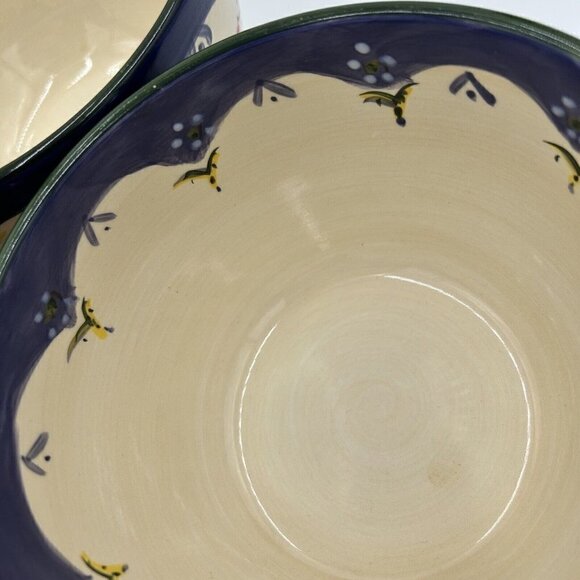 Tabletops Gallery 6" Soup Cereal Bowl Set of 3 Boulevard Fruit Pattern - Picture 7 of 10